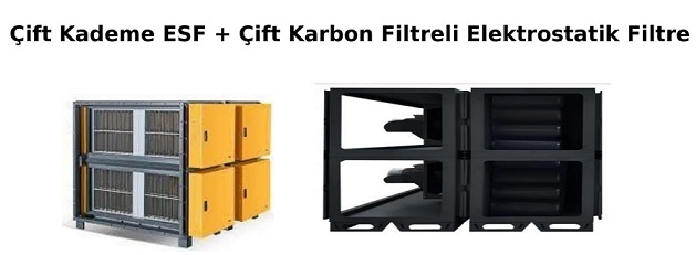 Çift Kademe ESF + Çift Karbon Filtreli Elektrostatik Filtre