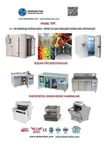 PANEL TİPİ SOĞUK ODA-TEZGAH TİPİ SOĞUTUCULAR-EKMEK KESME MAKİNALARI