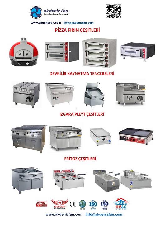 ENDÜSTRİYEL, PİZZA FIRINLAR , DEVRİLİR KAYNATMA TENCERELERİ , IZGARA PLEYT  ÇEŞİTLERİ, FRİTÖZ ÇEŞİTLERİ