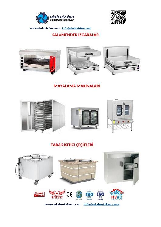 ENDÜSTRİYEL SALAMENDER IZGARALAR , MAYALAMA  MAKİNALARI , TABAK ISITICI MAKİNALAR